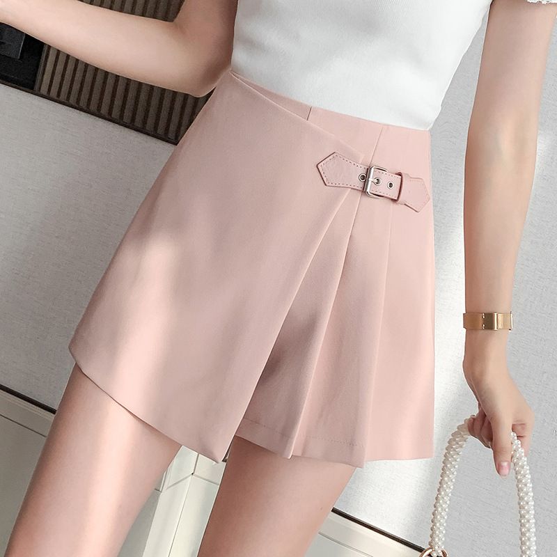 Compra Nueva Moda Coreana Femenina Rosa Irregular Mini Falda Pantalones  Cortos De Cintura Alta Elegante Cinturón A Línea Falda Verano Harajuku  Plisado Shorts Barato | Entrega Rápida Y Calidad | Es.Dhgate