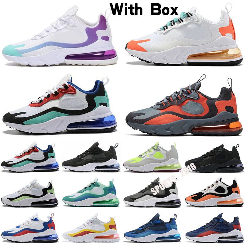 Acheter Nike Air Max 270 React Élevage Réagit Hommes Femmes Courir  Chaussures BAUHAUS OPTICAL CORE BLANCHE UNIVERSION ROUGE TRIPLE DUSK NOIR  NOIR DUSK PURPLE TELE SURPORTS BASSEAUX SPORT De 67,49 € Du