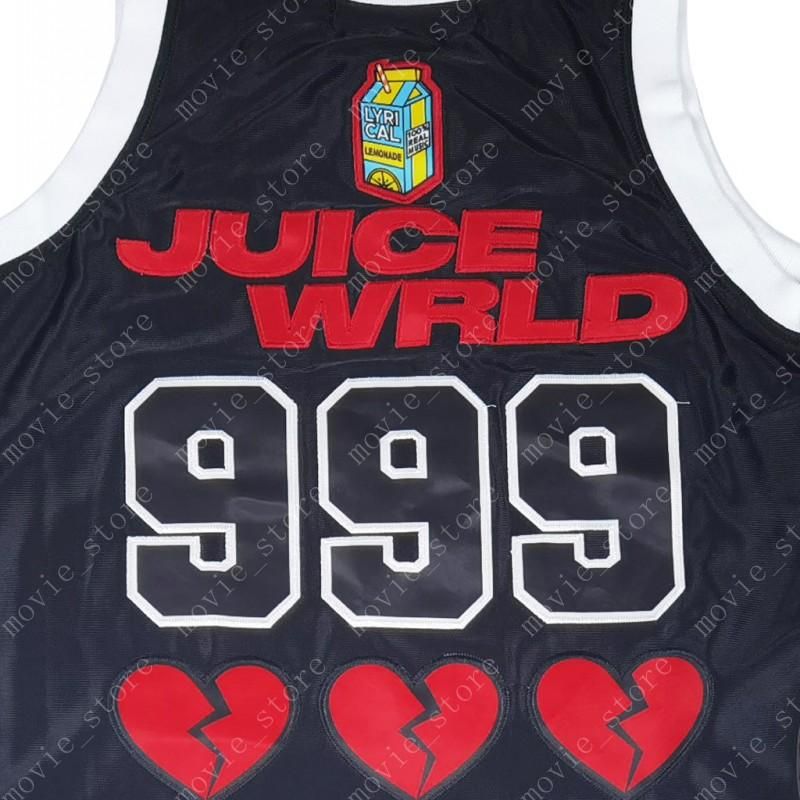 Men's JUICE WRLD #999 90s Hip-Hop Basketball Jersey Stitched Pink