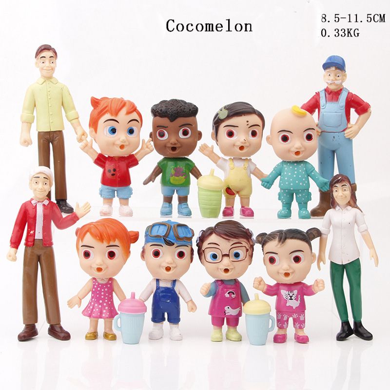 12 set Figuras de Cocomelón Figura juguete PVC Modelo Muñecas Anime Juguetes para niños