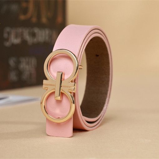 Pink with gold buckle