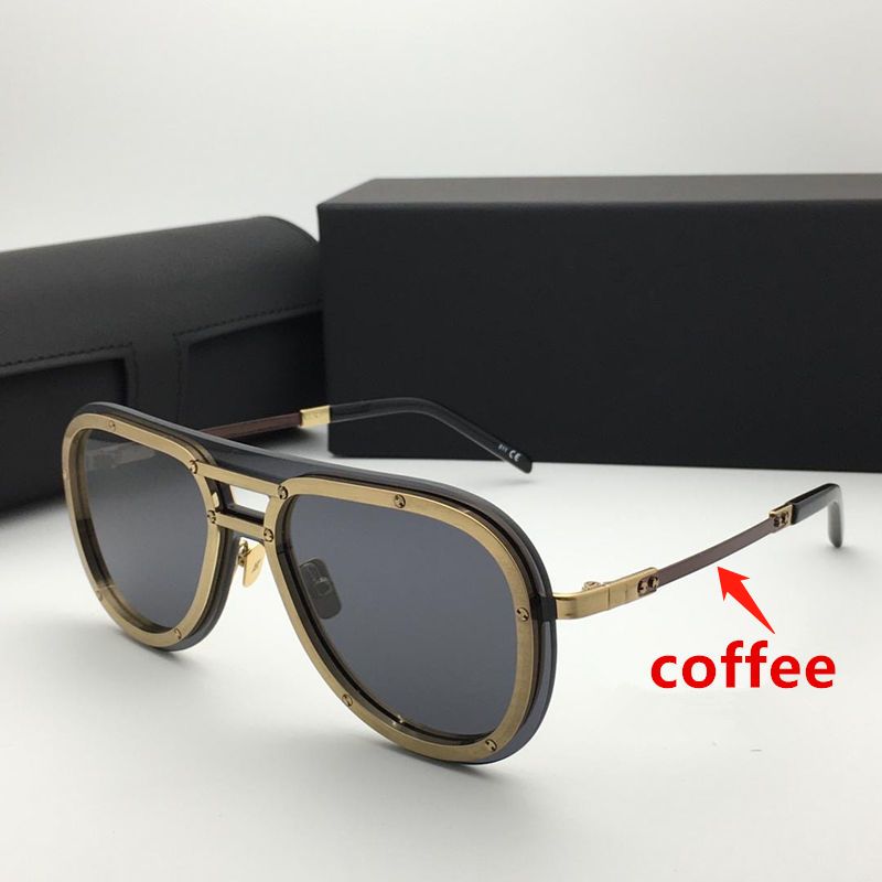 gold gray lens coffee arms