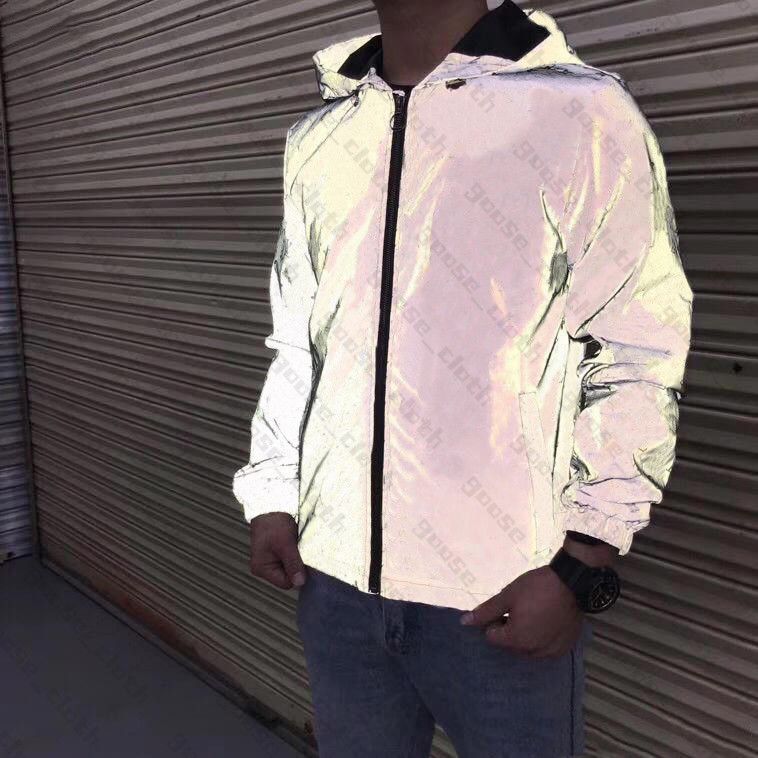 para Jackets casual hiphop chaqueta reflectante de la reflectante marcas ropa clásica