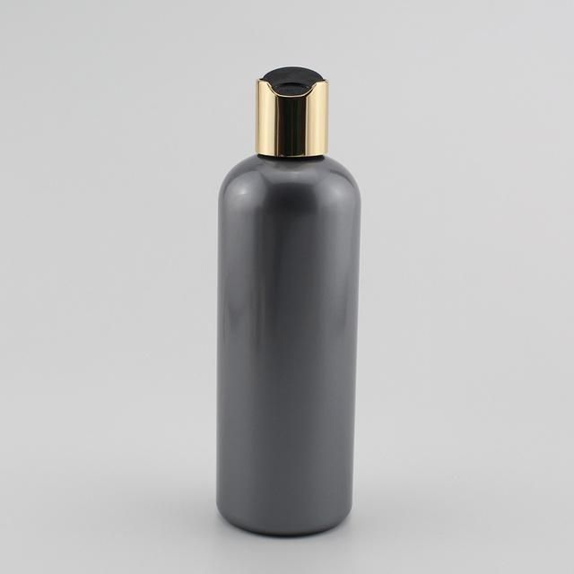 gray bottle black plastic