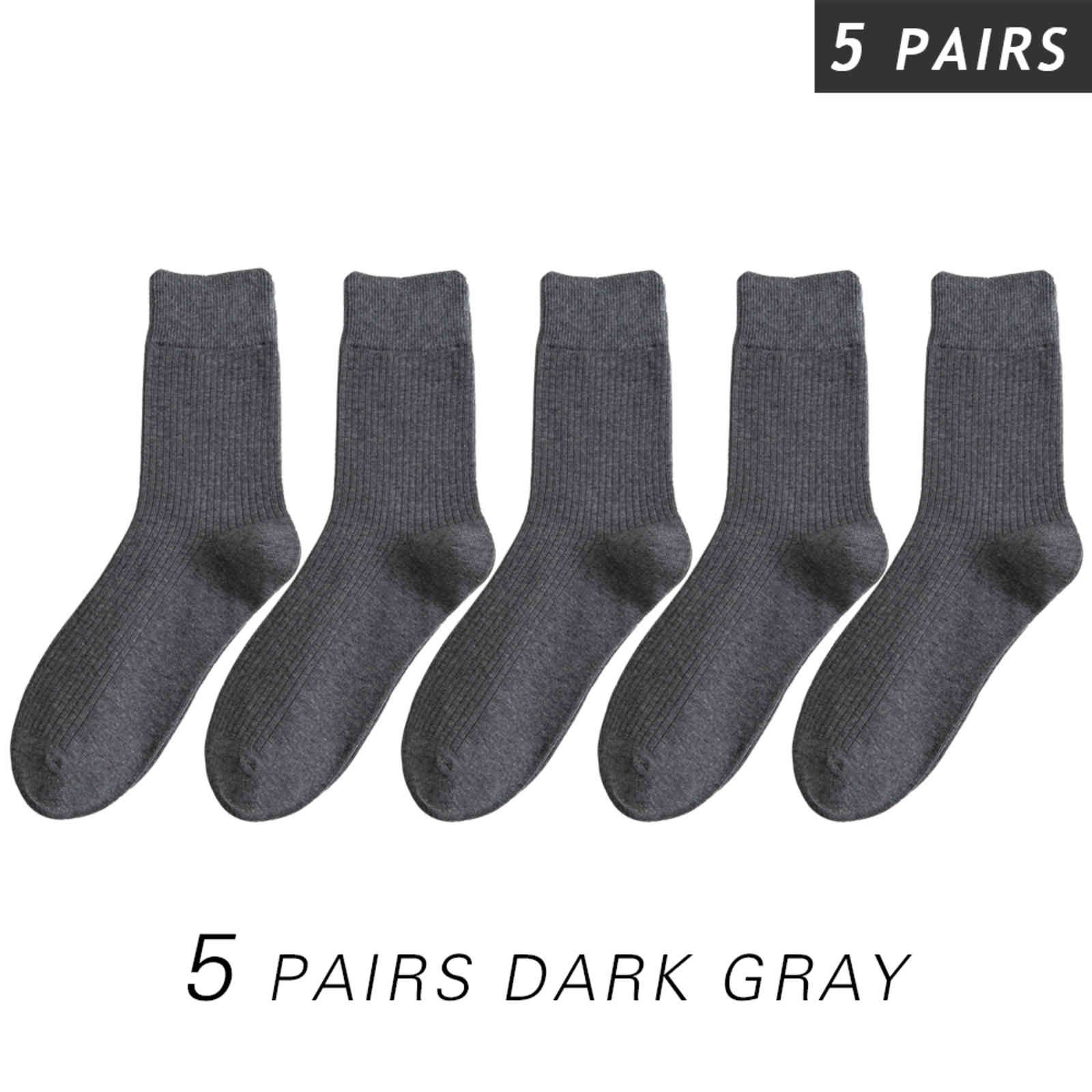 5 paires gris foncé