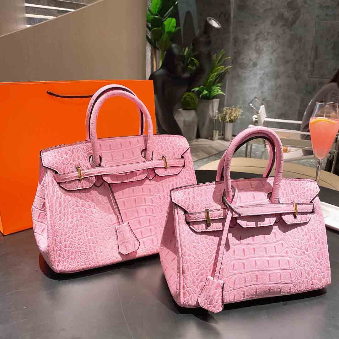 25cm-Crocodile skin-Pink