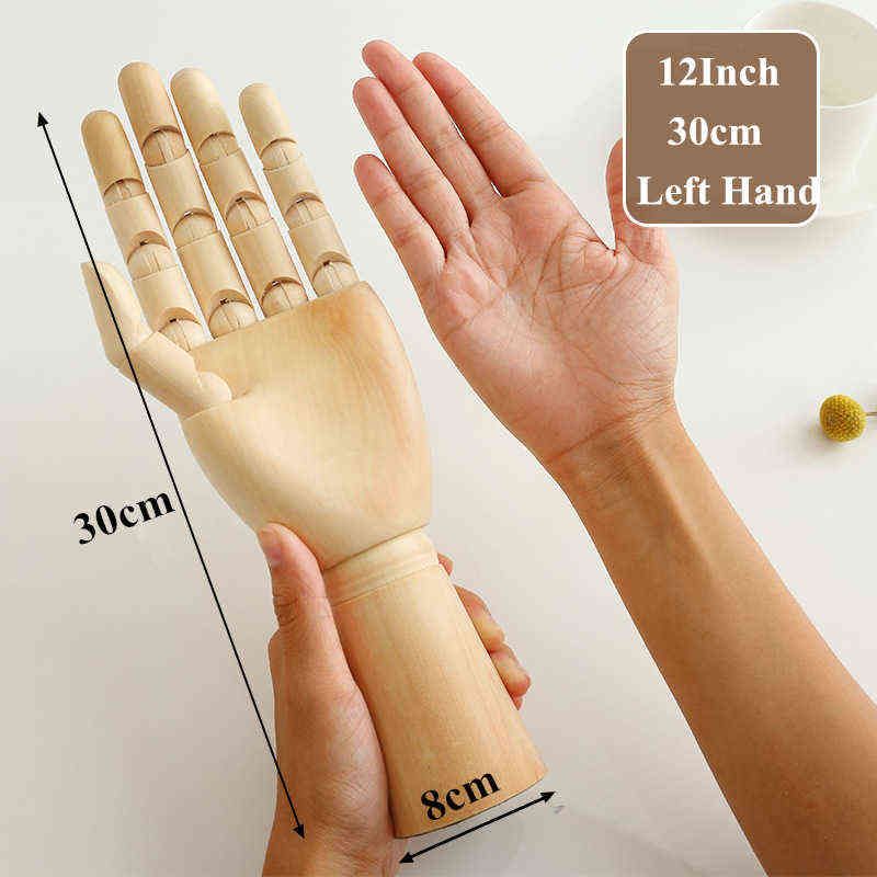 30cm drewna lewa ręka