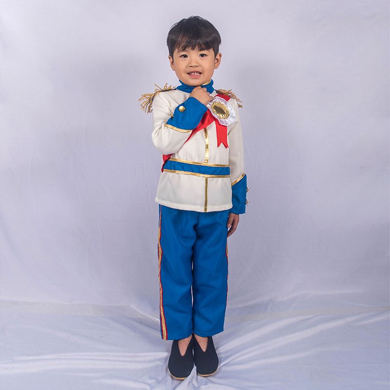 Anime Costumes Children Fairy Tale Handsome Charming Prince Shirt Pants  Halloween Cosplay Costumes Boys Pretended Game