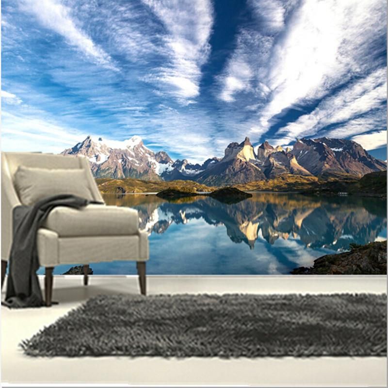 Fondos de pantalla Los últimos murales 3D, paisajes naturales de Chile,  Hermoso cielo Snow Mountain Limpid