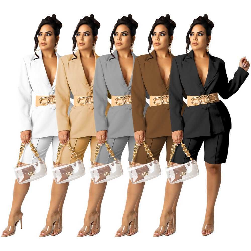Compra Trajes De Mujer Traje Formal Traje De Dos Piezas Conjunto De Cuello  Con Muescas Blazer De Manga Larga Abrigo + Ropa De Trabajo Longitud De  Rodilla Longitud Corta Oficina Lady Outfits