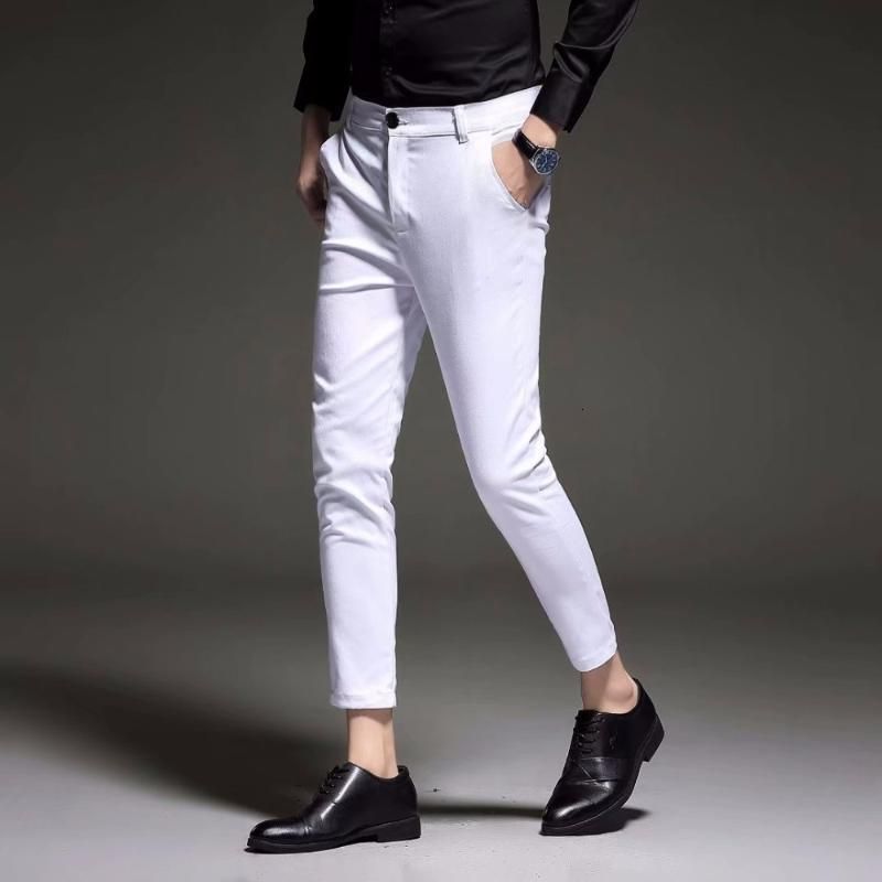 Mens Slim Fit Business Dress Pants 