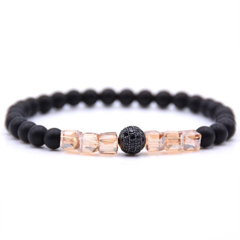 Pulseras Discos De Piedra Negra Cuentas Hombres Y Mujeres Pulseras Discos De Piedra Negra Cuentas Hombres Y Mujeres