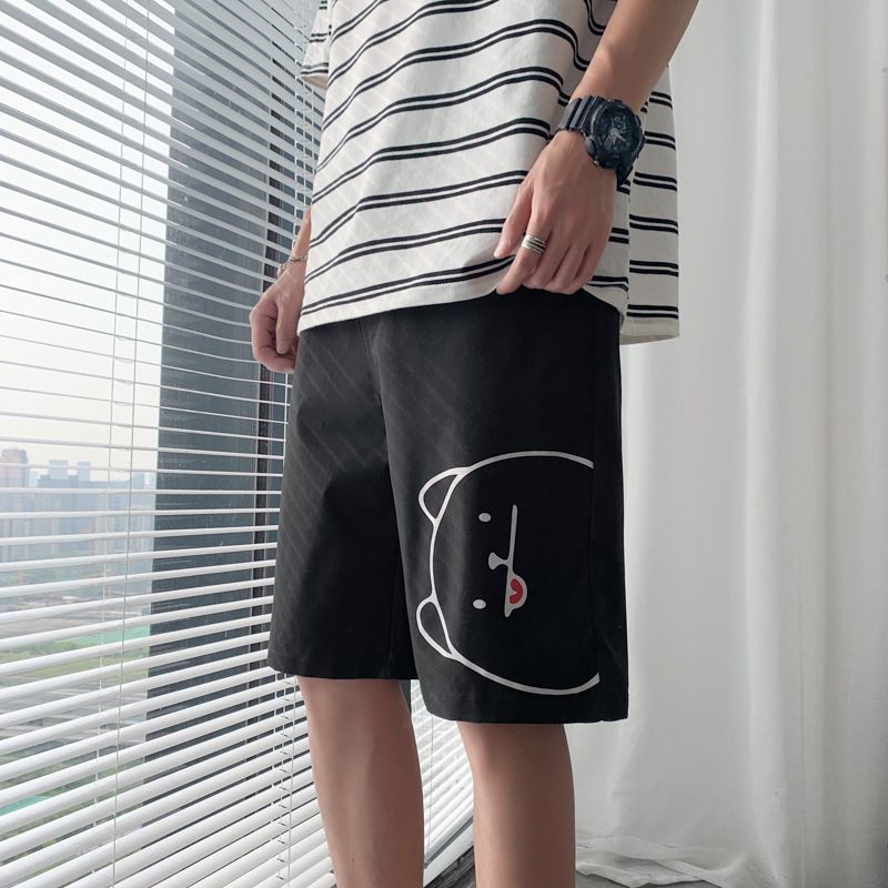Pantalones cortos de moda casuales juventud de verano tendencia de dibujos animados imprimir pantalones de playa Pantalones cortos de moda casuales juventud de verano tendencia de dibujos animados imprimir pantalones de playa