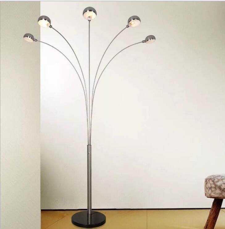 Creative Nordic Parabolic Stainless Steel Five Head Fishing Lamp Living Room Lobby Office Leisure Floor Led Lighting Lamps From Zhuziqins Dhgate Com Creative Nordic Parabolic Stainless, High Five Floor Lamp