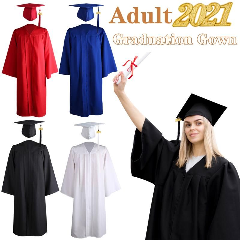 Conjuntos de ropa 2021 Vestido graduación adultos Vestido académico de larga de manga