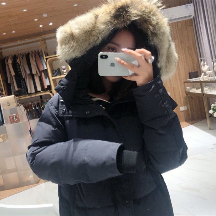 Acquistare Giacca Da Donna Giacca Da Donna Parka Elegante Donne Invernali  Giacche Da Medio Lunghi Con Cappuccio Real Wolf Pelliccia Collare Collare  Cappotti Addensare Wadded Wadded Plus Size 3XL Cappotto Pulffer Donna