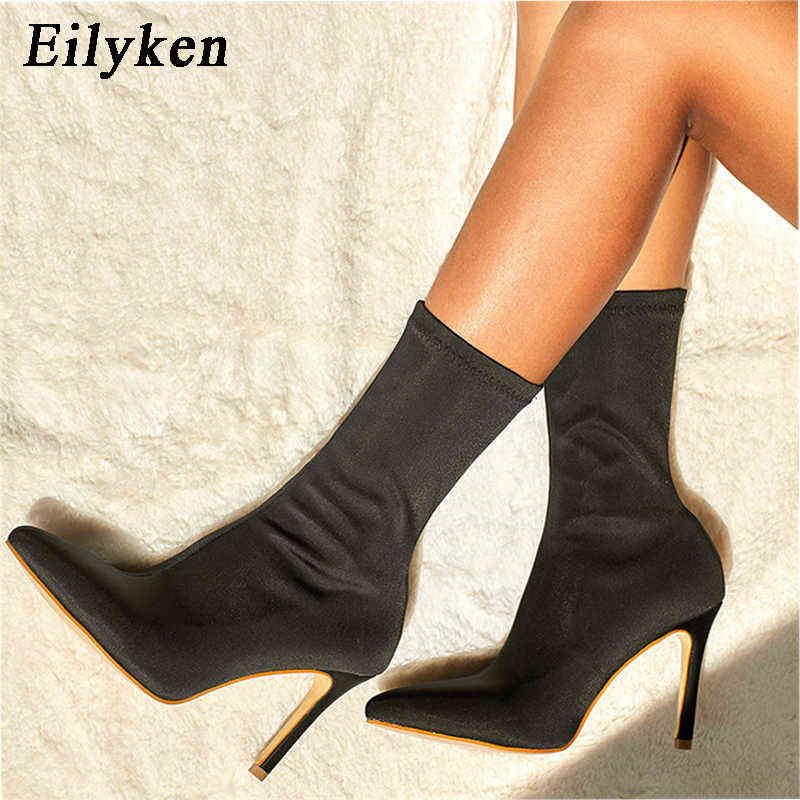 Women Mid Calf Boots Sequin Pointed Toe Stiletto Heels Sewing Flock Elegant Party Shoes Women Mid Calf Boots Sequin Pointed Toe Stiletto Heels Sewing Flock Elegant Party Shoes