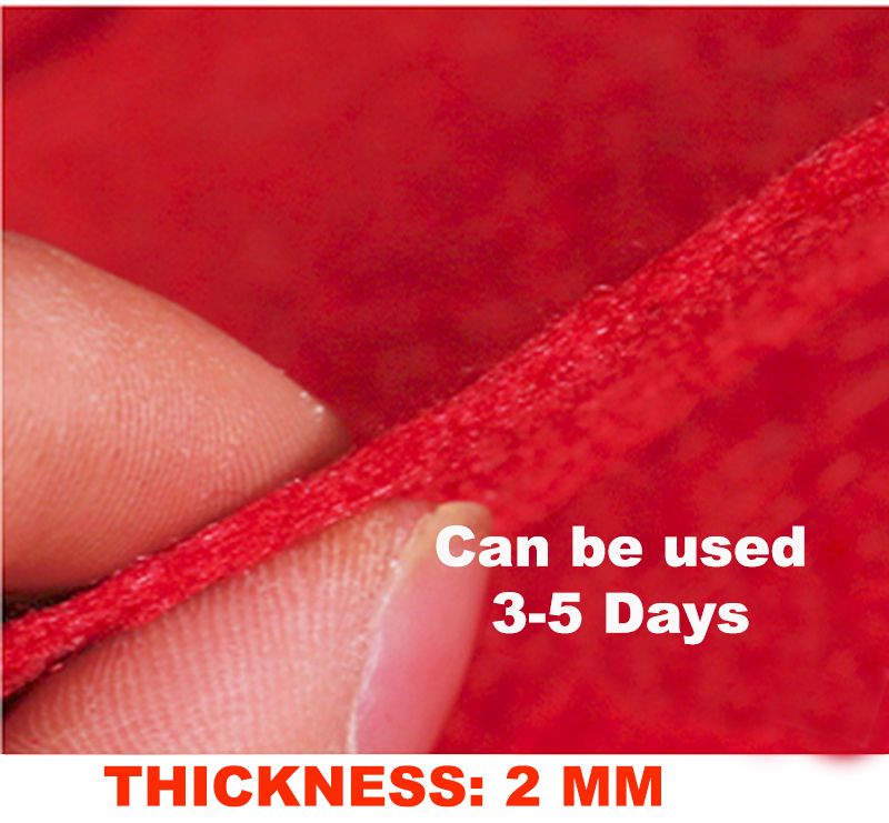 Rouge 2 mm Utilisez 3-5 jours