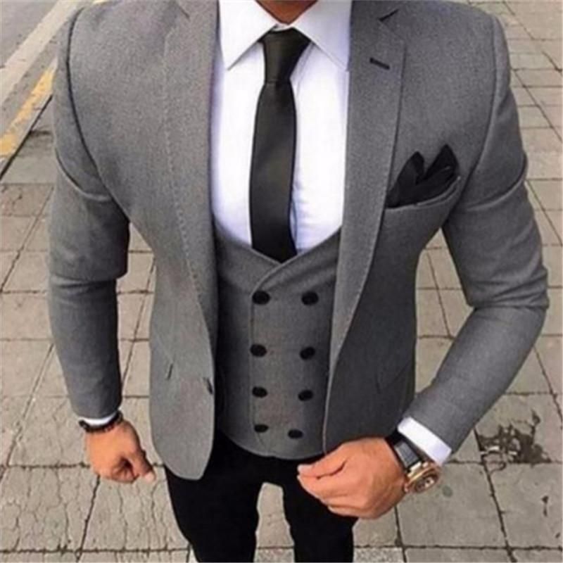 Jacket+Pant+Vest Tuxedo Groom Style 