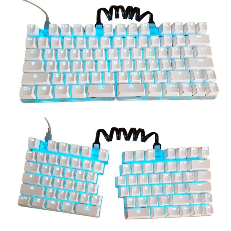 chisme saldar comunicación Teclas mecánicas teclado dividido Escribir programas programables para PC Gamer Office - Tecnados translúcidos (interruptor azul) chisme saldar comunicación Teclas mecánicas teclado dividido Escribir programas programables para PC Gamer Office - Tecnados translúcidos (interruptor azul)