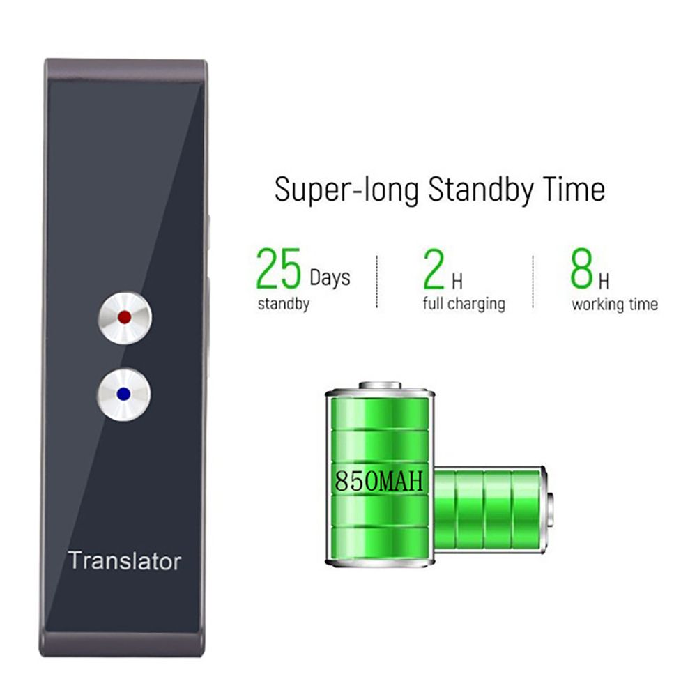 Intérprete de idiomas em tempo real – tradução simultânea de bidirecional,  tradutor de bolso de idiomas, intérprete portátil bidirecional de idiomas
