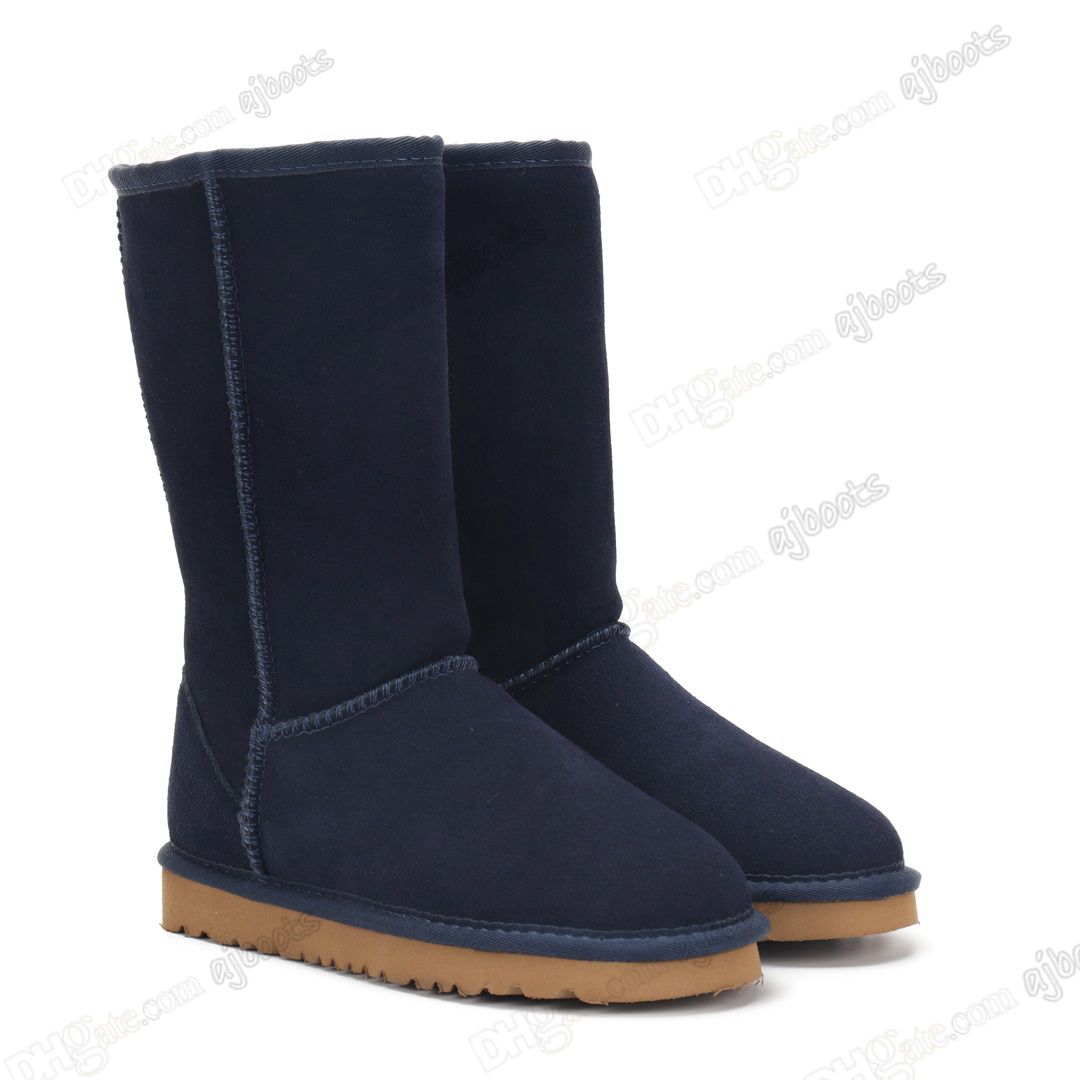 27# botas de rodilla azul marino [botas altas]