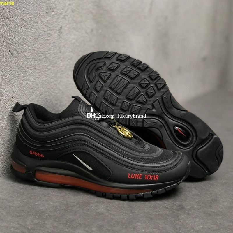 Acheter Pas Cher Lil Nas Mschf 97S Satan Chaussures Satan Sneakers Homme  Sneakers Mens Sports Femmes Chaussure Femmes Femmes Formatrices Homme Femme  Athletic Femme Trainer DH4092 001 Du 43,79 € | Fr.Dhgate