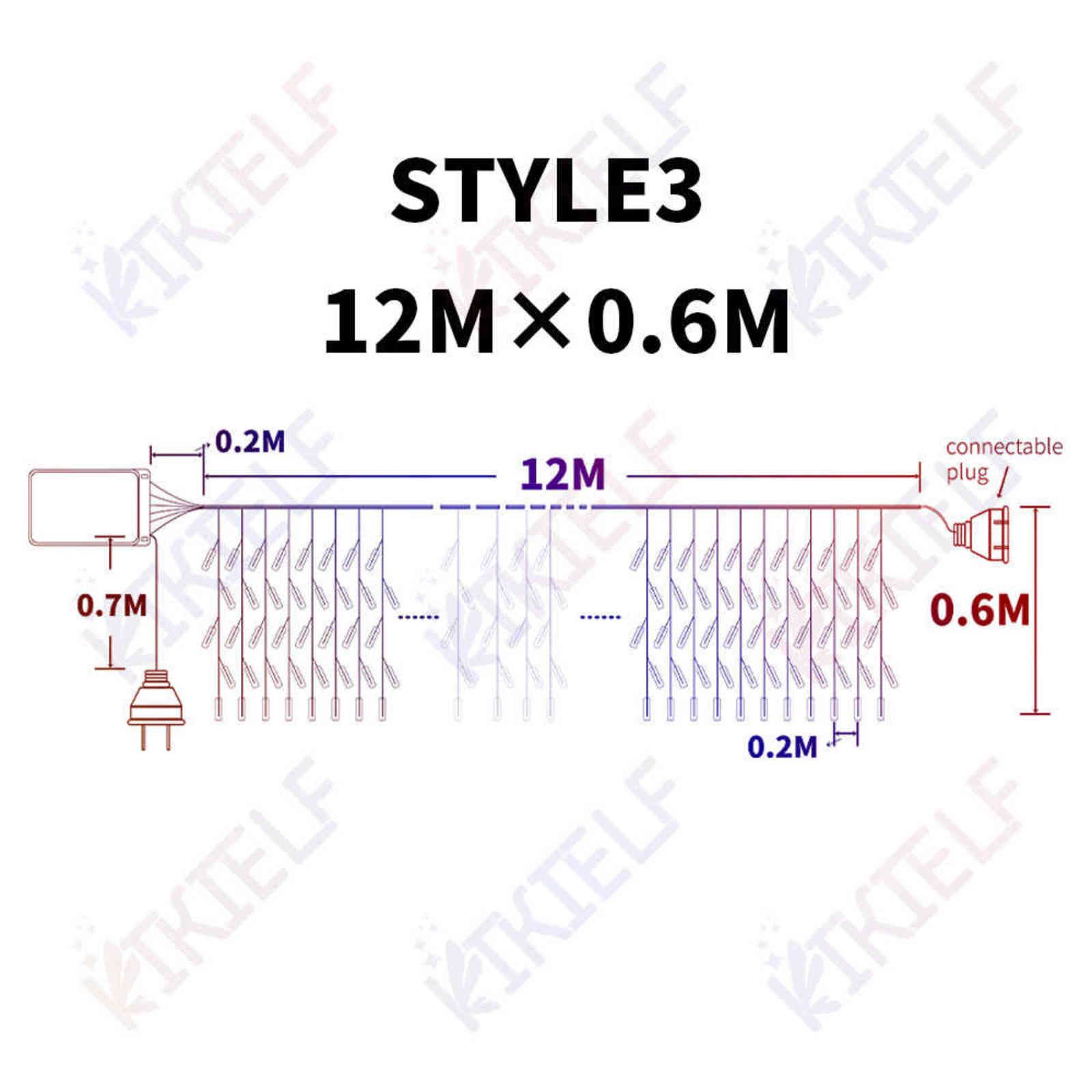 12m 300LEDS-CALDA BIANCO-EU Plug