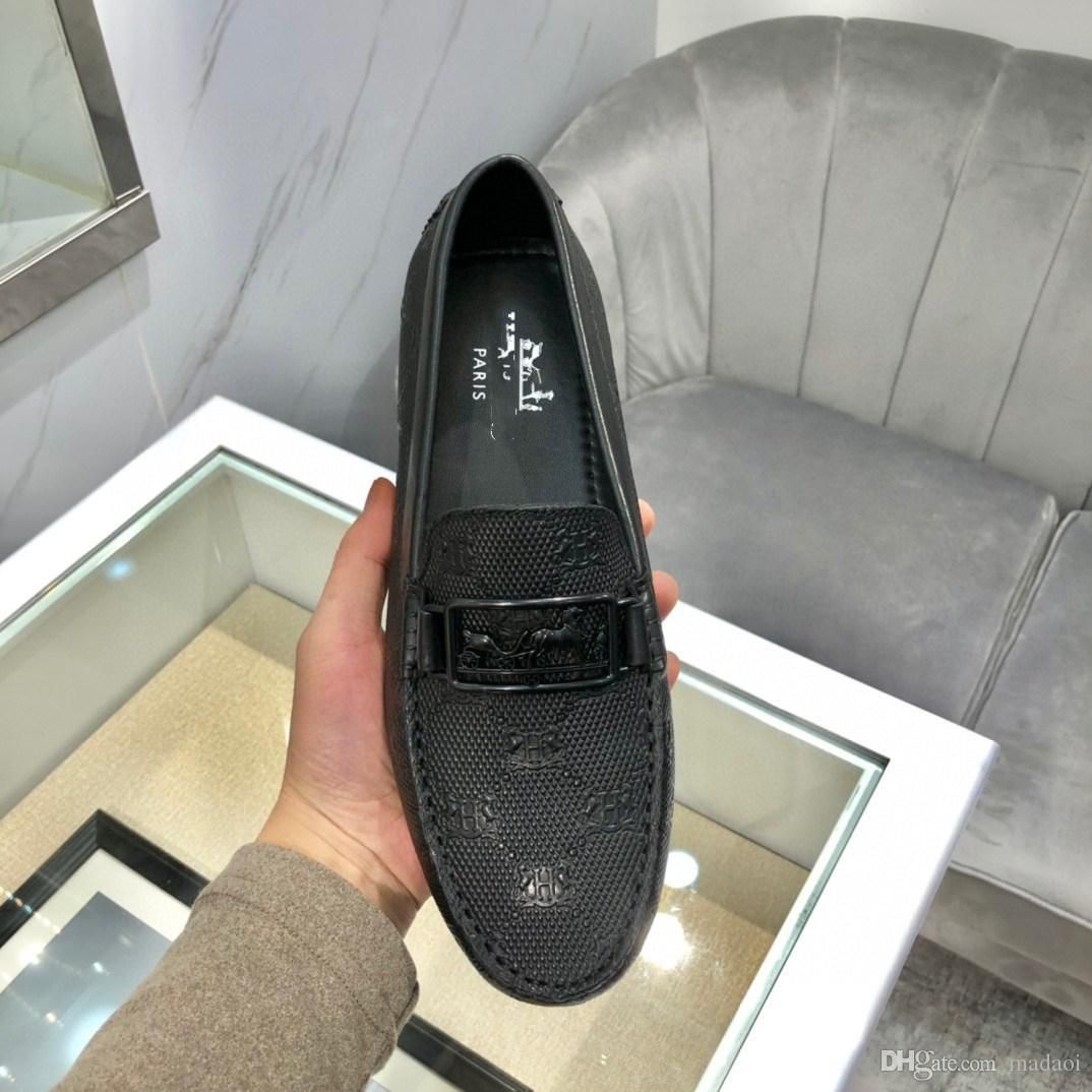 Acheter Pas Cher MM Cuir Mens Hommes Chaussures Luxe Tendance 21Ss Casual  Slip Sur Des Mocassins Formels Mocassins Designer Italien Noir Homme  Chaussures De Conduite Sneakers 22 Du 75,78 € | Fr.Dhgate