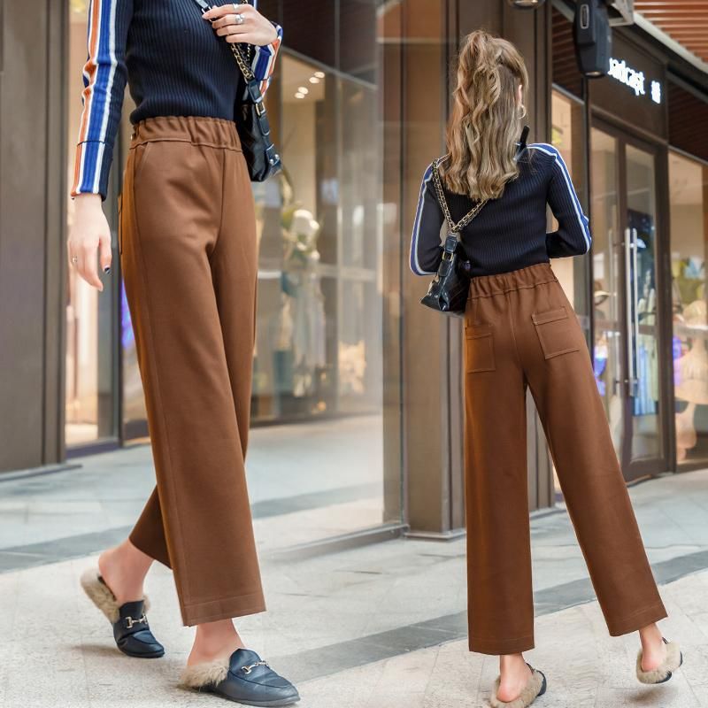 Compra Femenino Grueso Cálido Alta Cintura Lana Pantalón Mujer Casual Harén Pantalones  Mujeres Lana Ancho Lge Pantalones 2021 Otoño Invierno Moda Capris Barato |  Entrega Rápida Y Calidad | Es.Dhgate