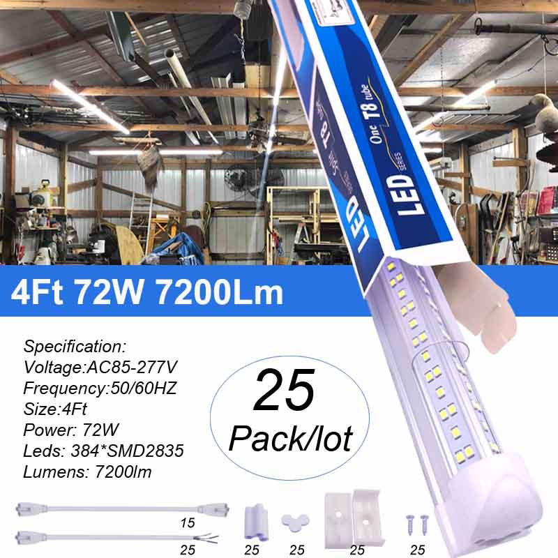 4FT 72W V-forme couvercle transparent