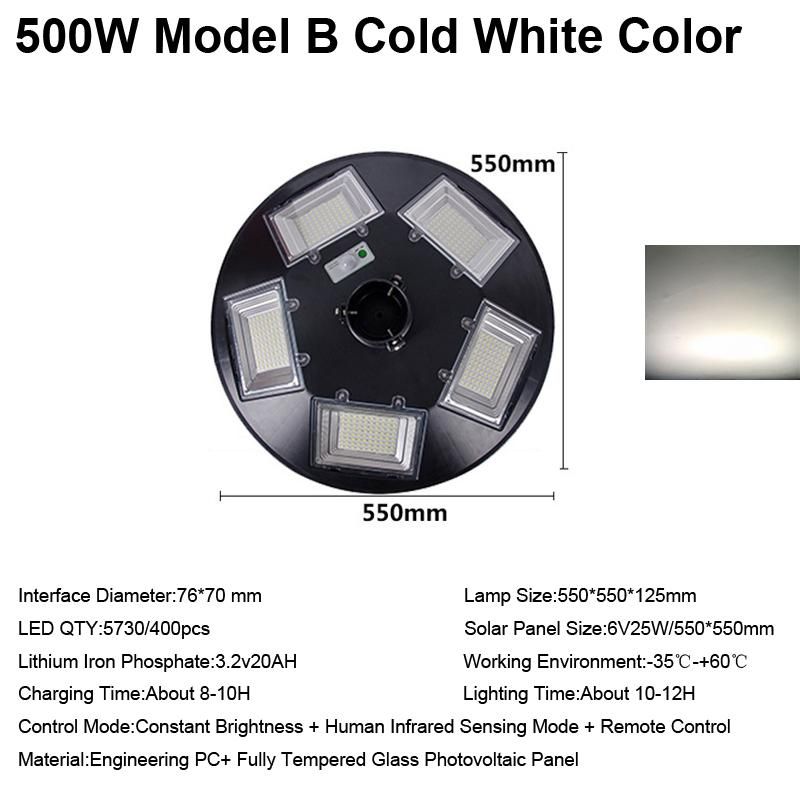 500w modelo b branco frio