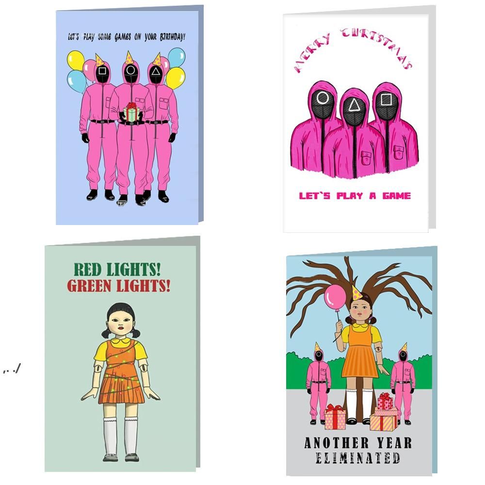 Squid Game Birthday Card Template