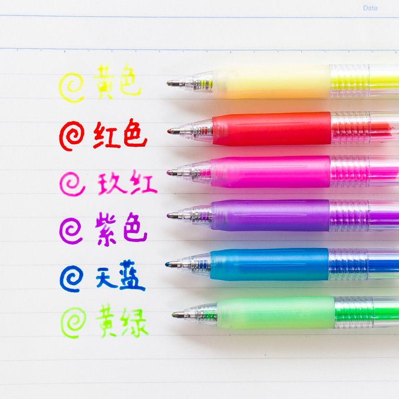 3D Jelly Gel Pen Set 6 colors