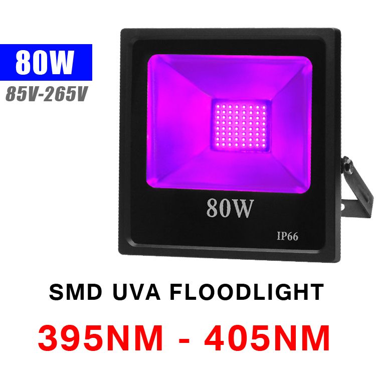 80W UV (395nm-405nm) 85V-265V-Flutlicht