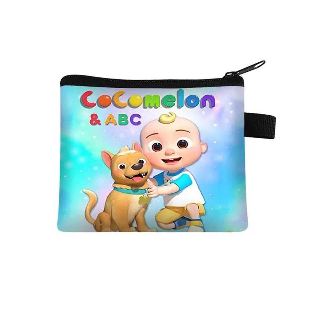 Super Baby Boy JJ Kids Childrens Cocomelon Wallet Zip Coin Bag