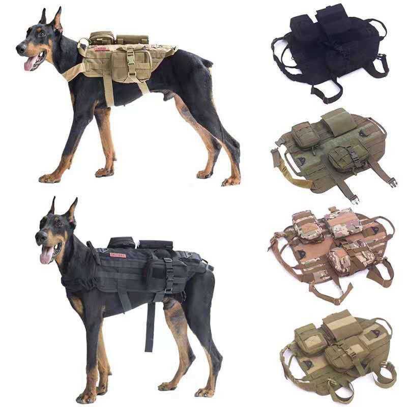 Gran de perros Entrenamiento Chaleco táctica Accesorios de combate de policía trabajando