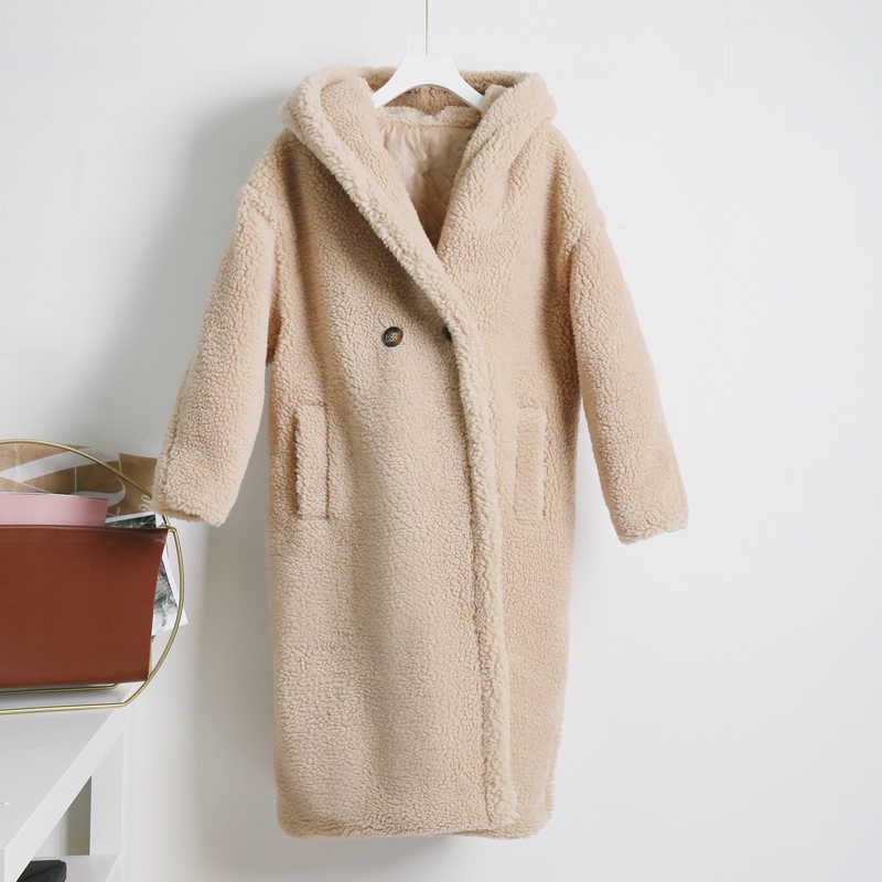 beige teddy coat