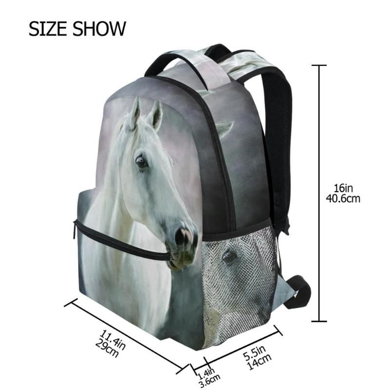 School Bags Wild Stallion In Dust Horse Animal Backpacks Book Travel College Shoulder Kids Bag For School Bags Wild Stallion In Dust Horse Animal Backpacks Book Travel College Shoulder Kids Bag For