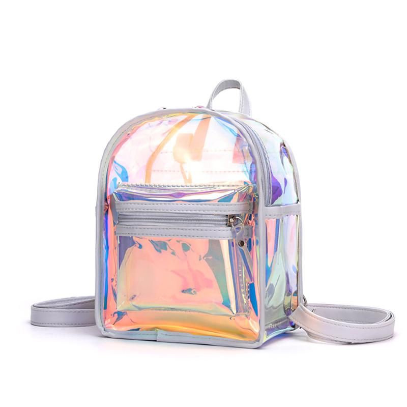clear iridescent backpack