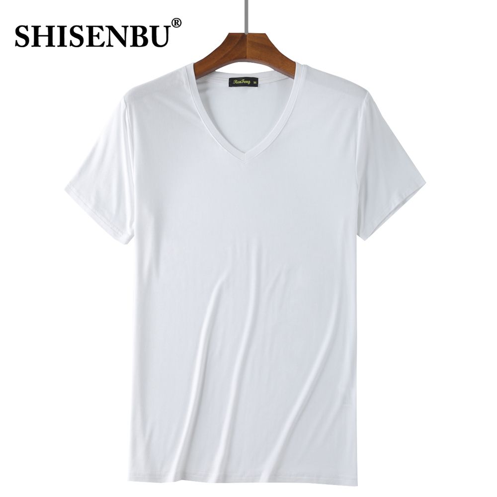 v Neck-white