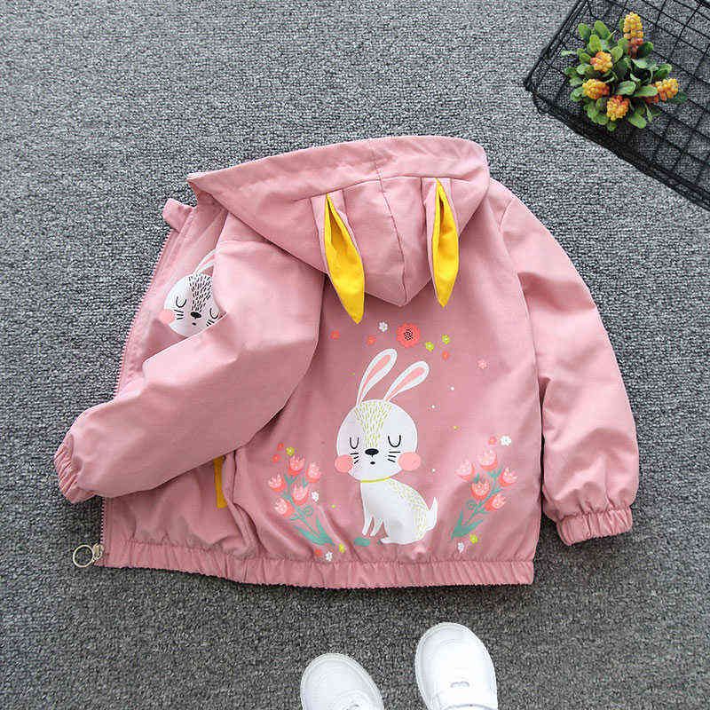 Manteau de lapin rose