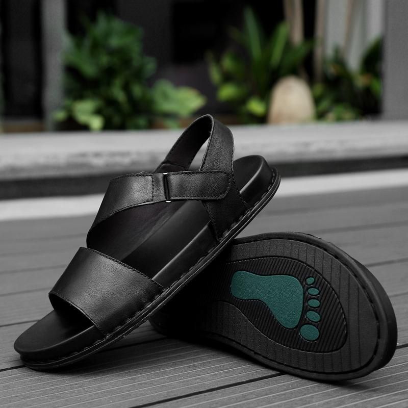 2021 Sandalen Deportivas Zwart Lederen Man 2021 Couro Sandaal Mannen Roman  Mens Beach Para Outdoor Sport Sandalias Romanas Rubber Homme Sandalen Van  Yufunny, 36,23 € |DHgate