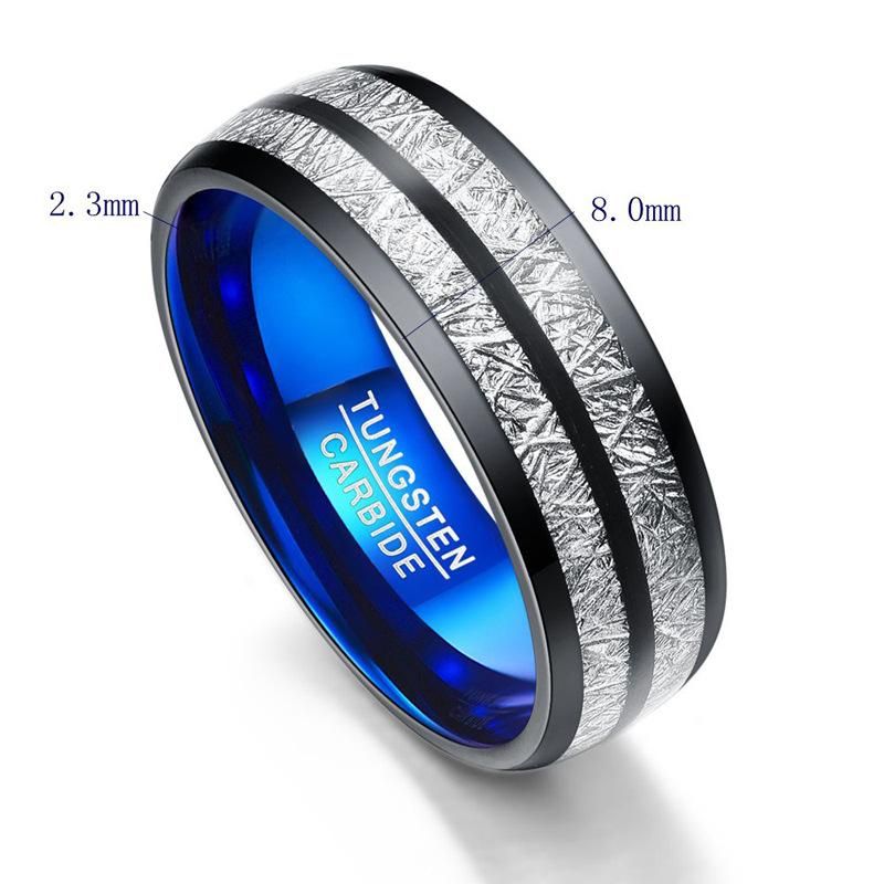 Anillo De Acero Inoxidable De Carburo De Tungsteno De Lujo 8 Anillo De Acero Inoxidable De Carburo De Tungsteno De Lujo 8