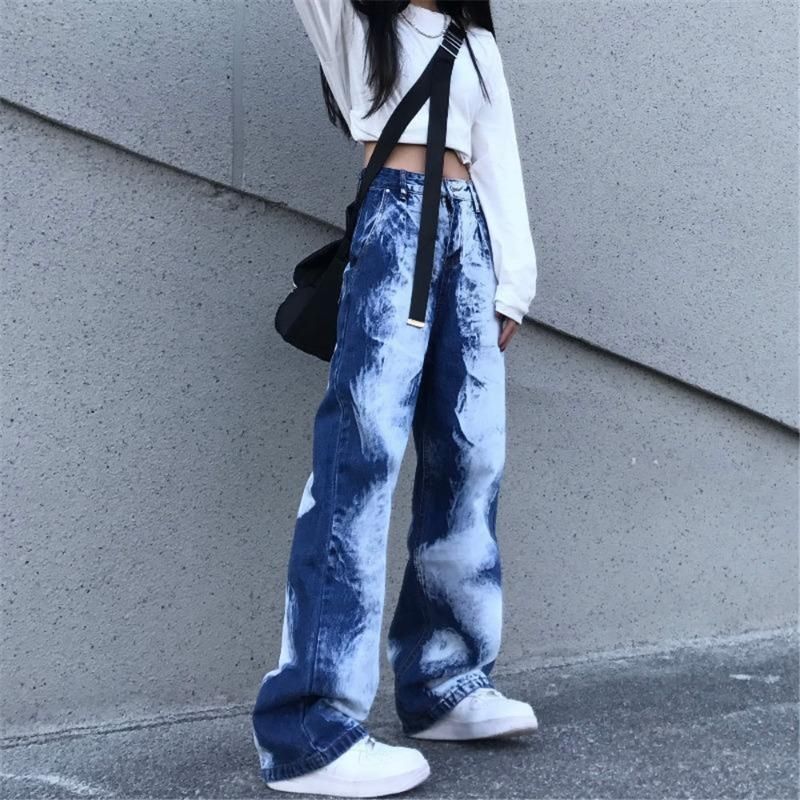 Jeans para mujer Tie Girls de verano Pantalones de moda Harajuku High Street