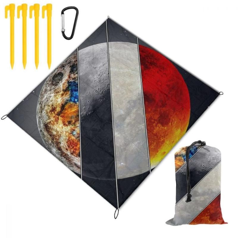Camping Mat Waterproof Folding Outdoor Widened Picnic Lattice Beach Blanket Baby Multiplayer Planet Q004 Pads