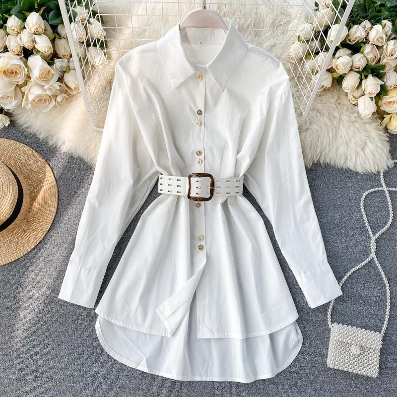 Compre Mujeres Tops SheIn Femenino 2021 Primavera Pequeña Luz Y Madura  Sense Sense Frontal Volver Camisa De Moda Blusas Blusas Camisas A 33,13 €  Del Hangtag | Es.Dhgate.Com