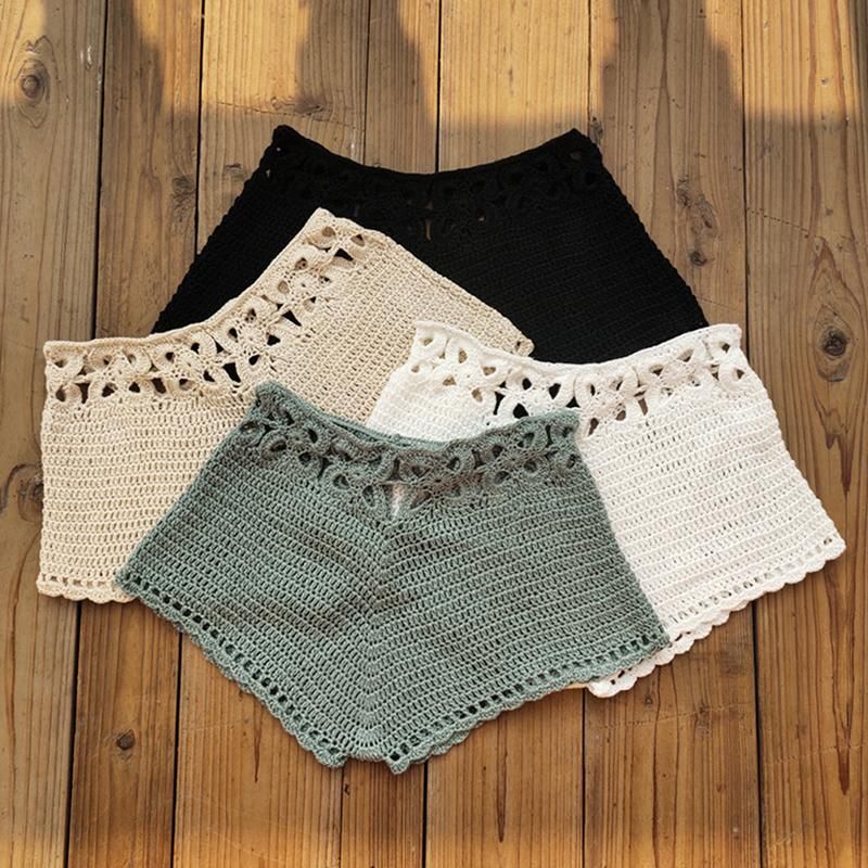 crochet swim cover up shorts