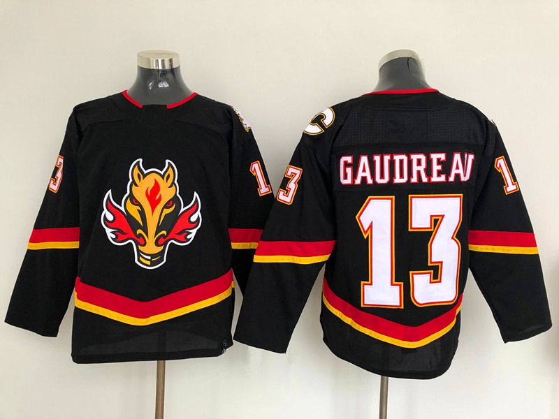 Pánské Dresy Calgary Flames Matthew Tkachuk 19 2021 Reverse Retro Černá  Authentic