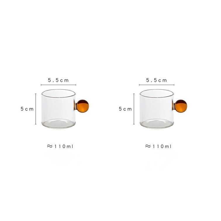 2pc Small Cup Amber